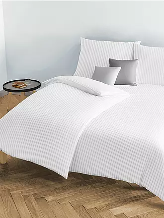 FLEURESSE | Damast Bettwäsche Melk 2x 70x90cm / 200x200cm Weiss | 